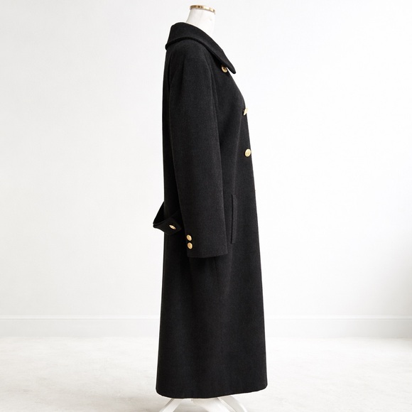 Christian Dior Vintage Military Peacoat Gold Crest Buttons Lambswool L/XL As-Is - Picture 4 of 10